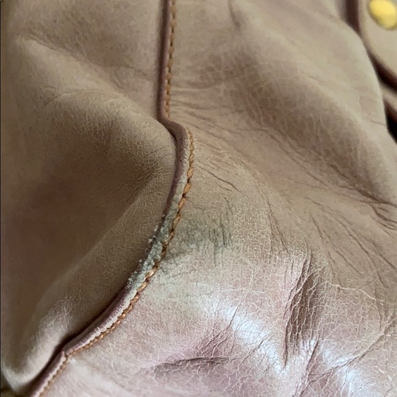 Auth Miu Miu Beige Vitello Pleated Satchel - Picture 14 of 17